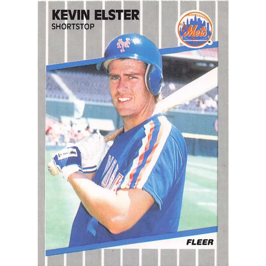1989 Fleer #34 Kevin Elster EX Excellent New York Mets Baseball Card  Image 1