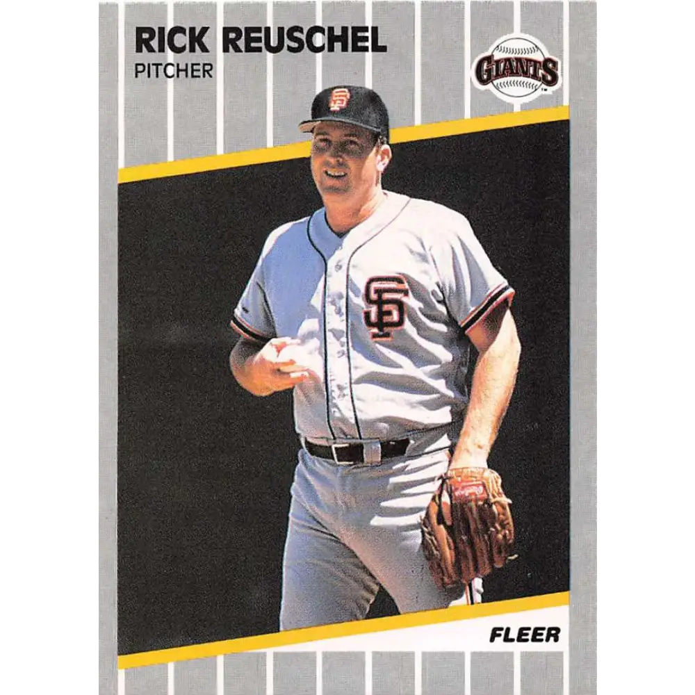 1989 Fleer #340 Rick Reuschel EX Excellent San Francisco Giants Baseball Card  Image 1