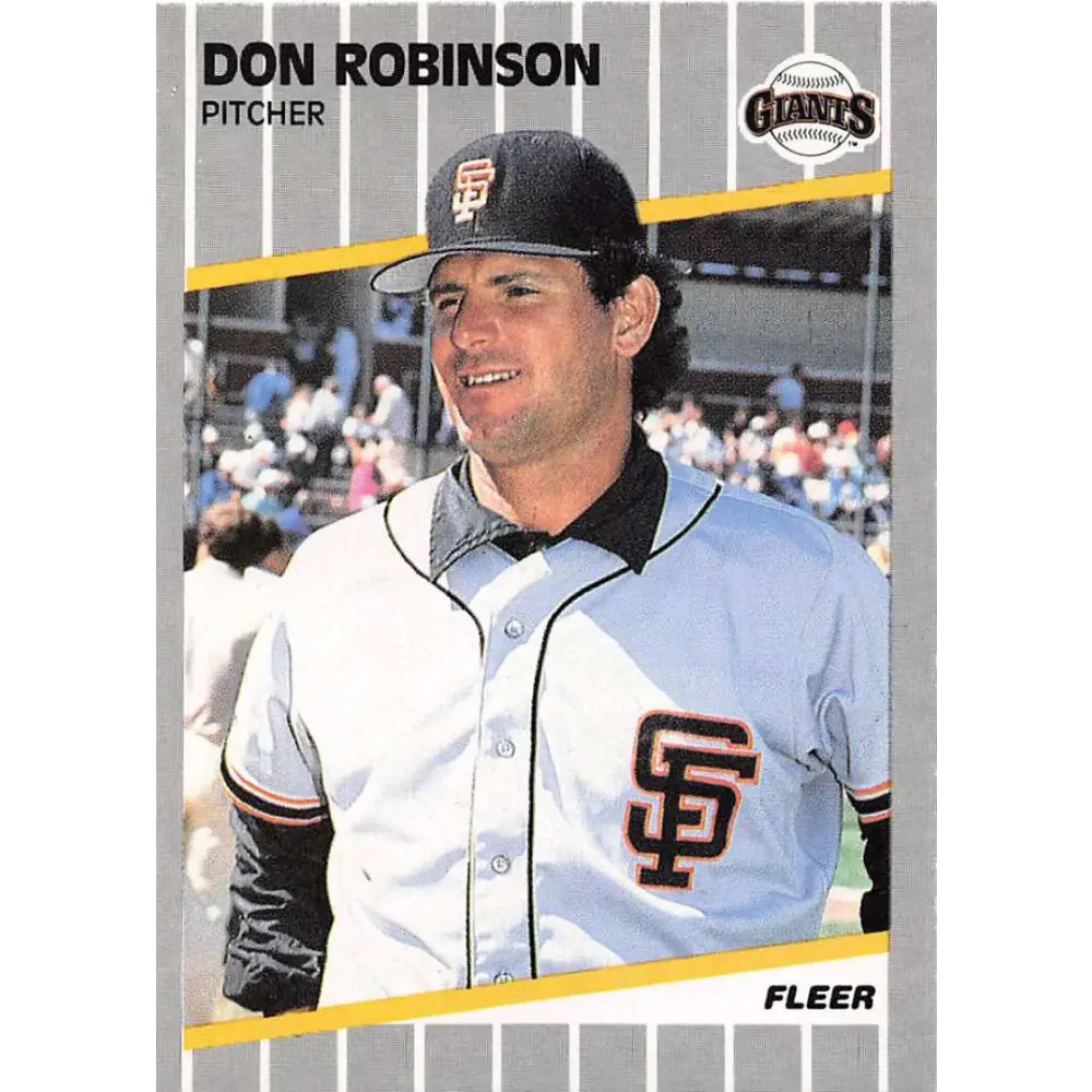 1989 Fleer #342 Don Robinson EX Excellent San Francisco Giants Baseball Card  Image 1