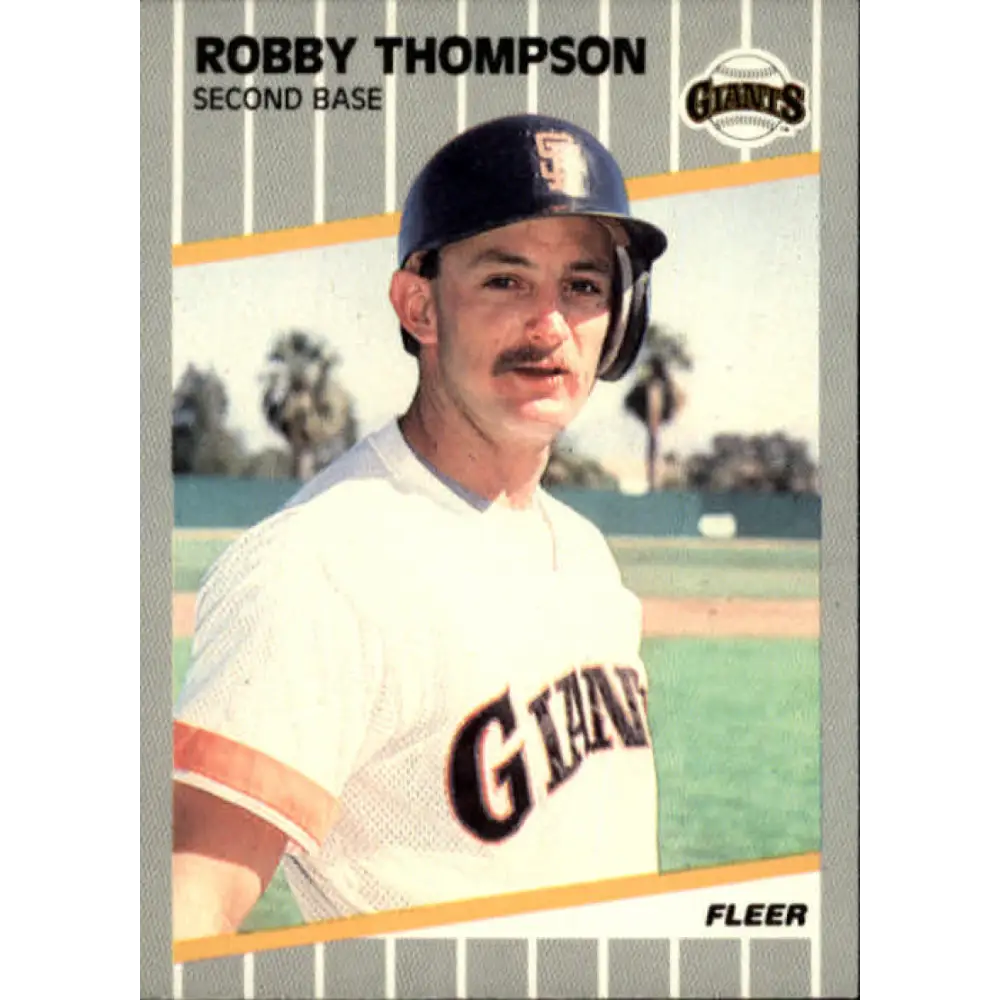 1989 Fleer #344 Robby Thompson EX Excellent San Francisco Giants Baseball Card  Image 1
