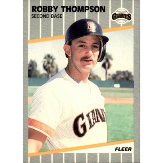 1989 Fleer #344 Robby Thompson EX Excellent San Francisco Giants Baseball Card  Image 1