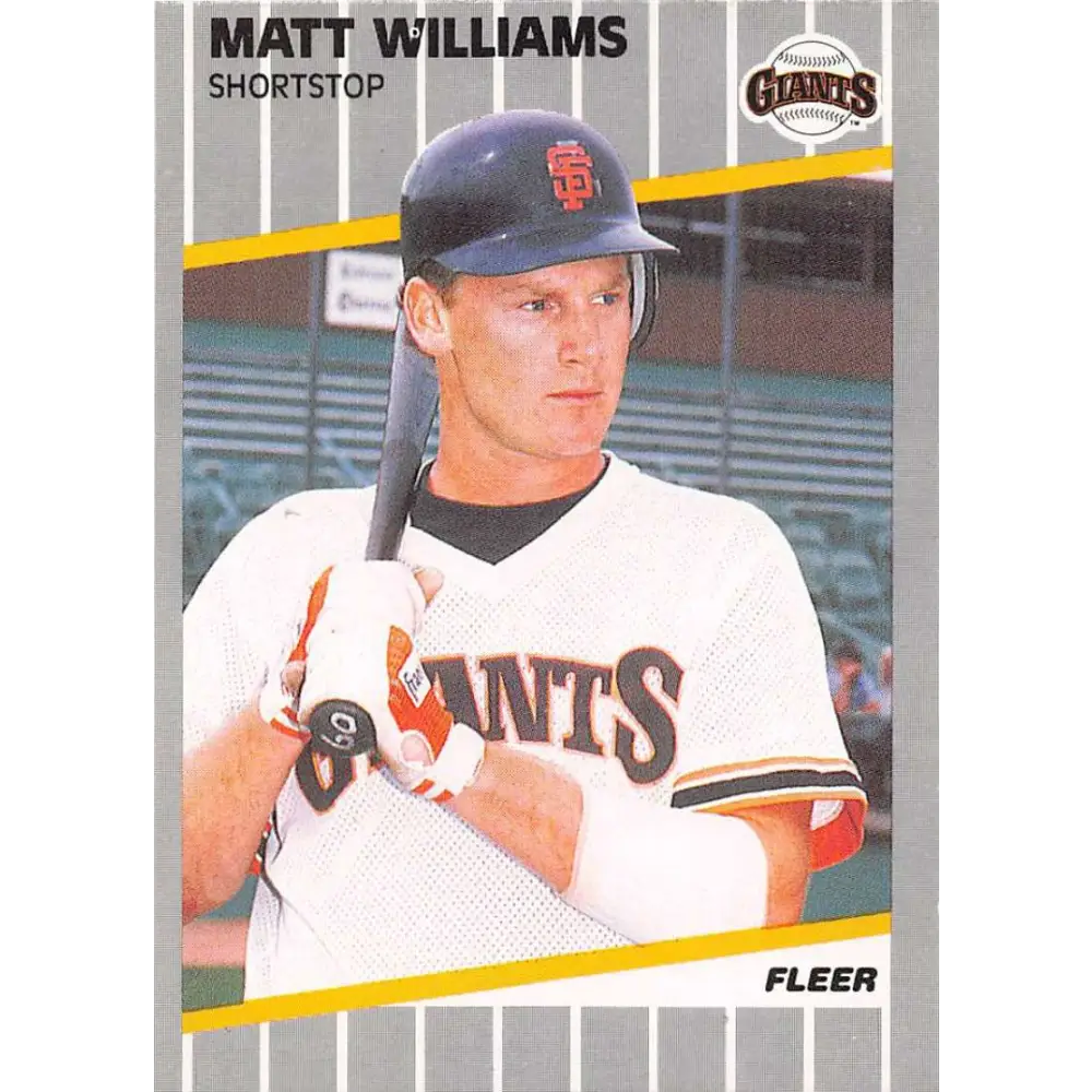 1989 Fleer #346 Matt Williams EX Excellent San Francisco Giants Baseball Card  Image 1
