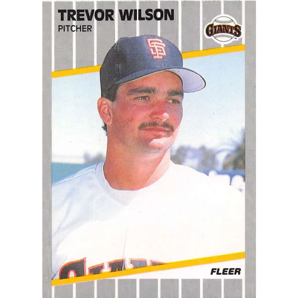 1989 Fleer #347 Trevor Wilson EX Excellent RC Rookie San Francisco Giants Baseball Card  Image 1