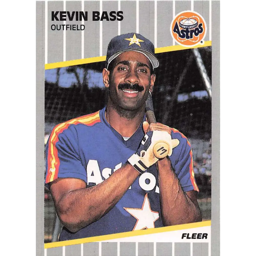 1989 Fleer #351 Kevin Bass EX Excellent Houston Astros Baseball Card  Image 1
