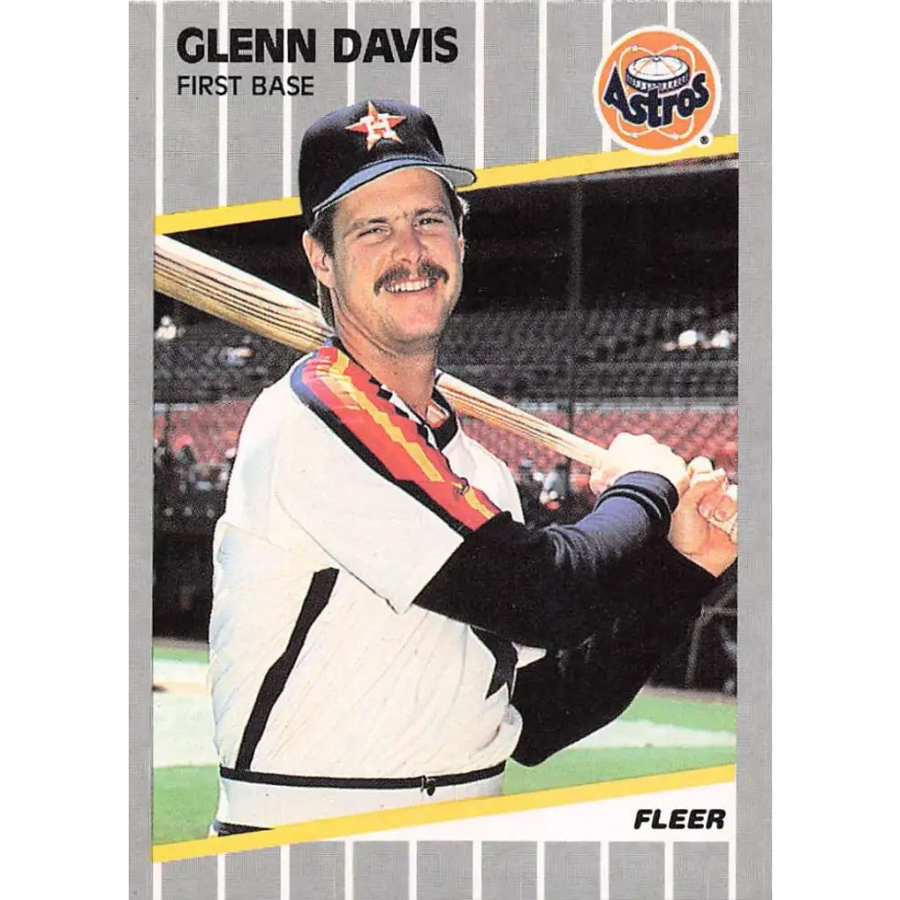 1989 Fleer #355 Glenn Davis EX Excellent Houston Astros Baseball Card  Image 1