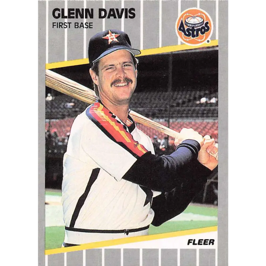1989 Fleer #355 Glenn Davis EX Excellent Houston Astros Baseball Card  Image 1