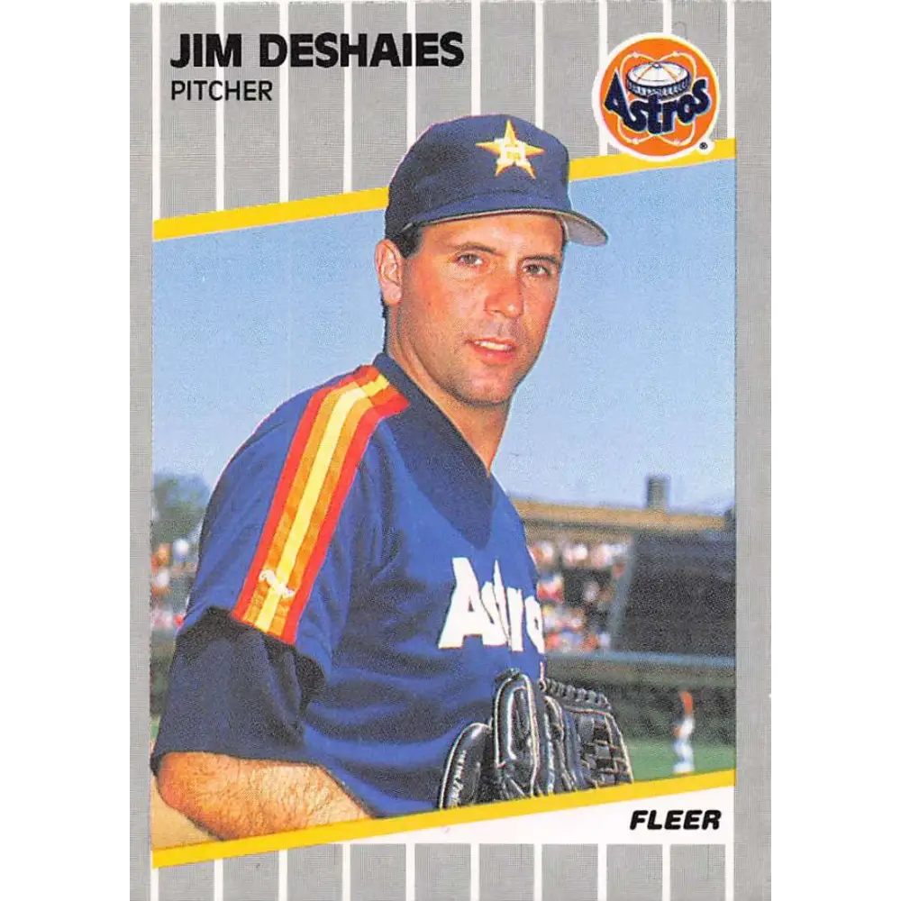 1989 Fleer #356 Jim Deshaies EX Excellent Houston Astros Baseball Card  Image 1