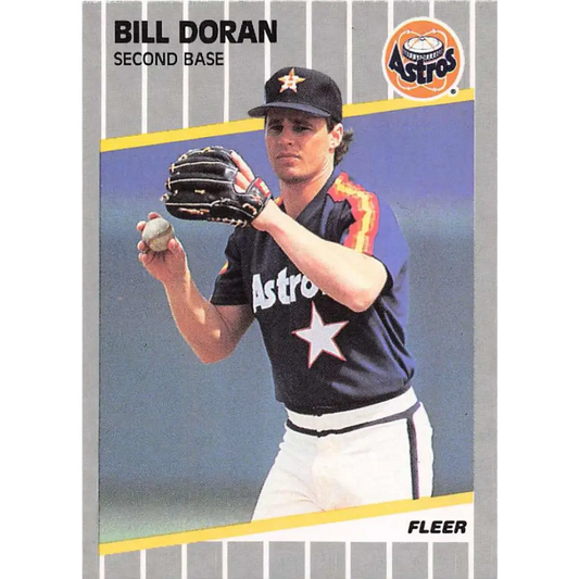 1989 Fleer #357 Bill Doran EX Excellent Houston Astros Baseball Card  Image 1