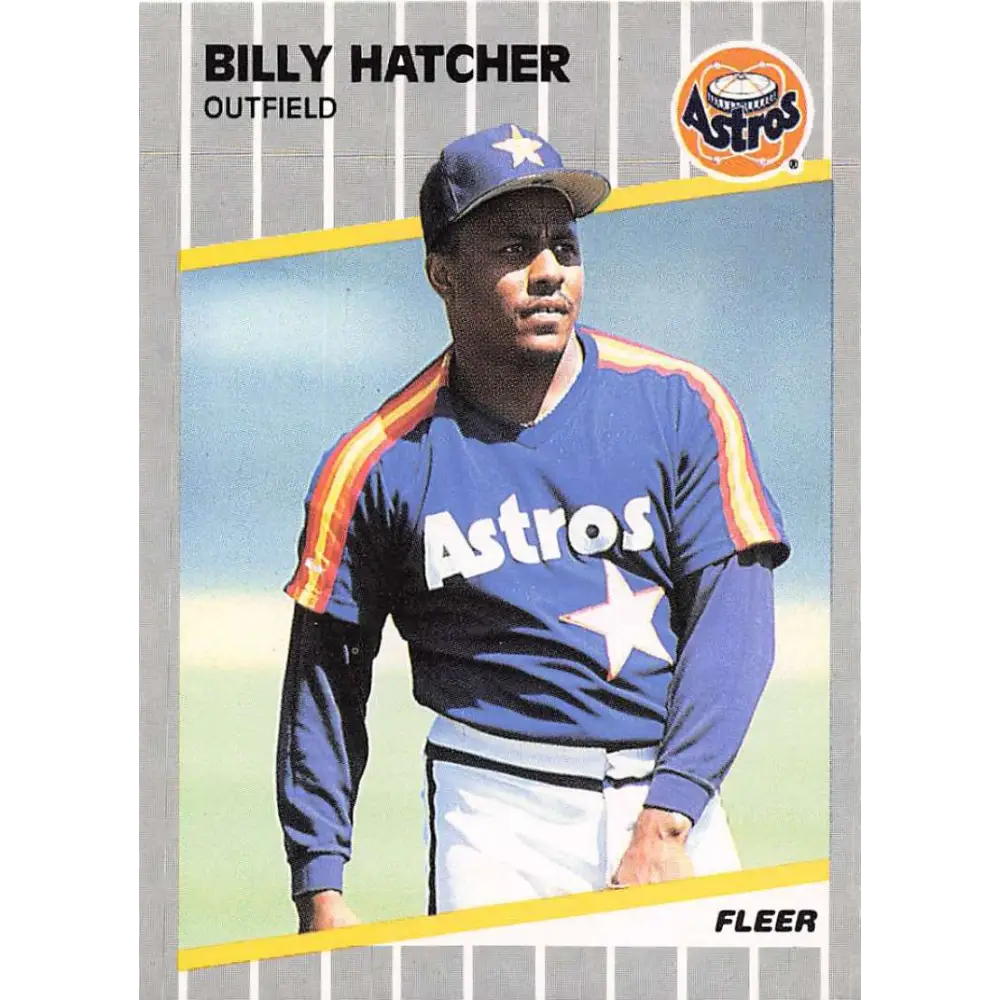 1989 Fleer #359 Billy Hatcher EX Excellent Houston Astros Baseball Card  Image 1