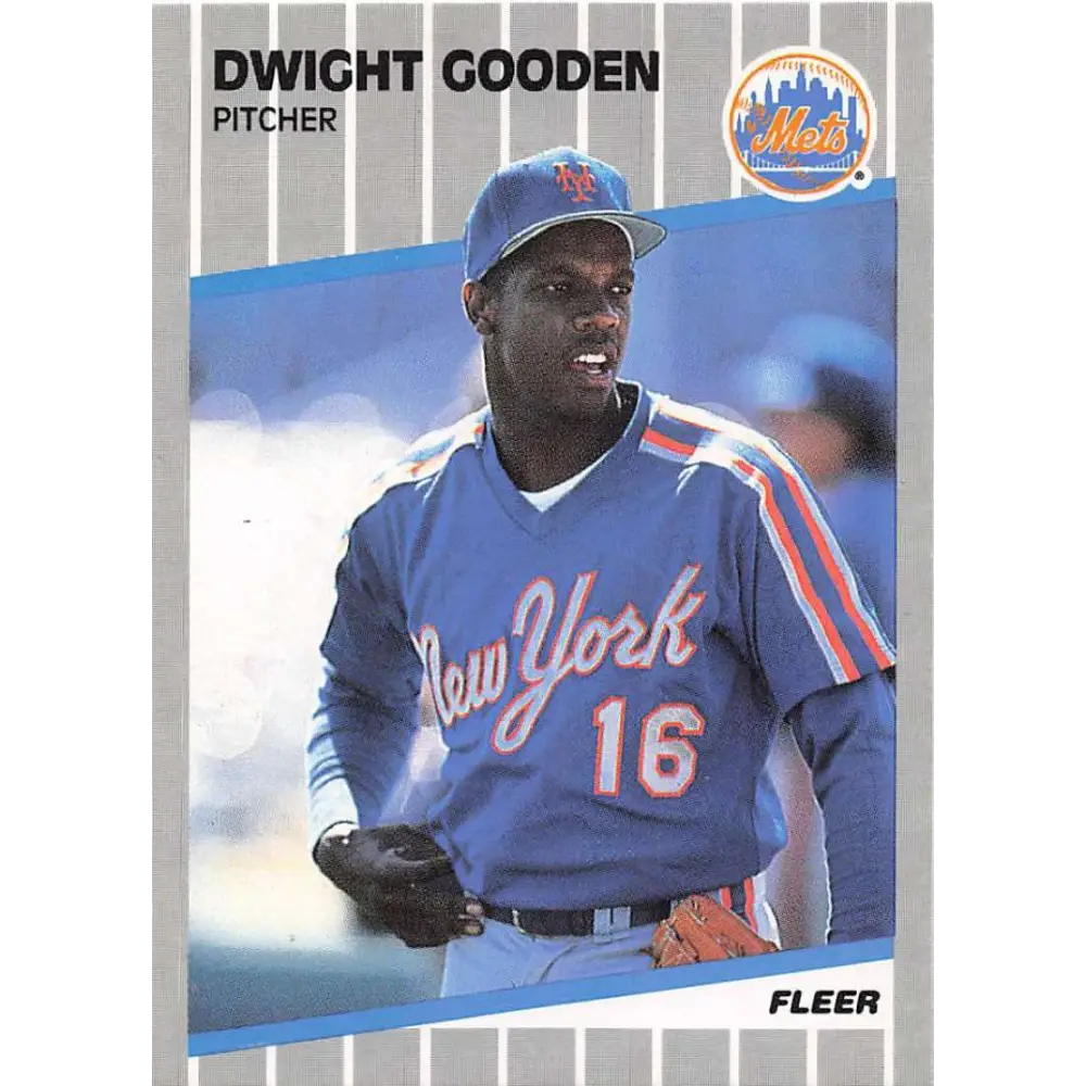 1989 Fleer #36 Dwight Gooden EX Excellent New York Mets Baseball Card  Image 1