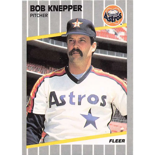 1989 Fleer #360 Bob Knepper EX Excellent Houston Astros Baseball Card  Image 1