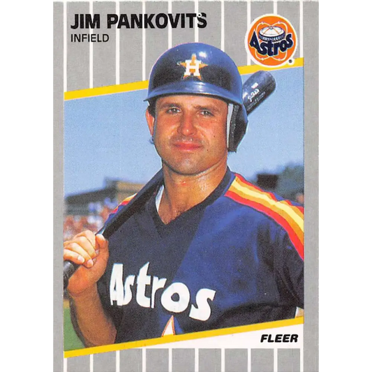 1989 Fleer #363 Jim Pankovits EX Excellent Houston Astros Baseball Card  Image 1