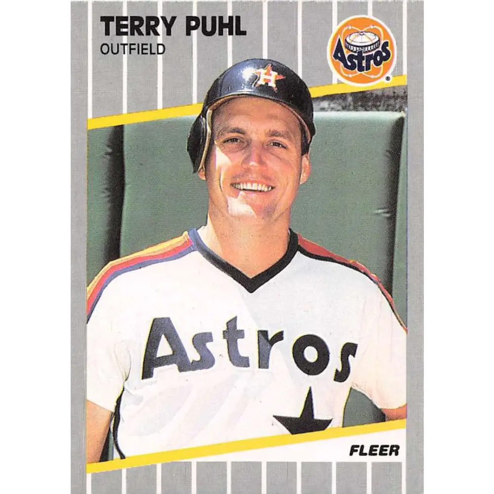 1989 Fleer #364 Terry Puhl EX Excellent Houston Astros Baseball Card  Image 1