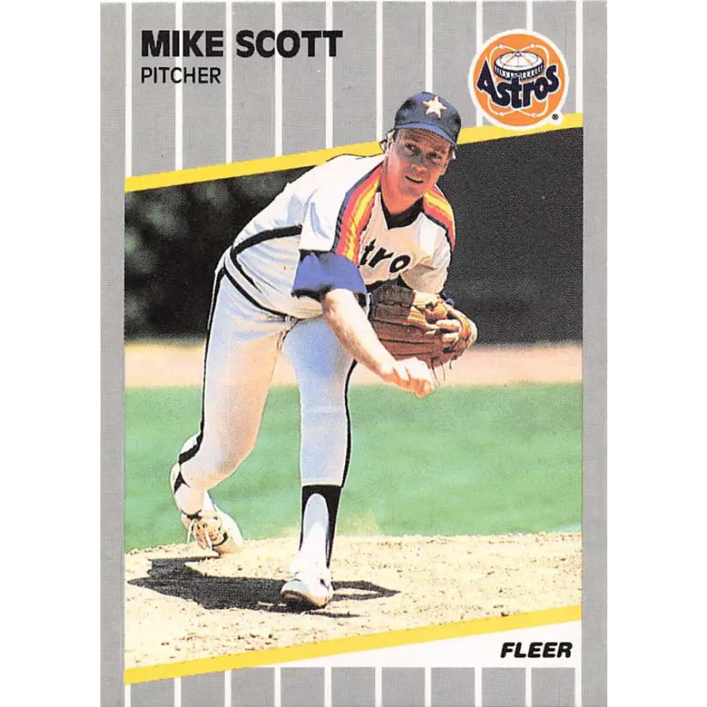 1989 Fleer #367 Mike Scott EX Excellent Houston Astros Baseball Card  Image 1