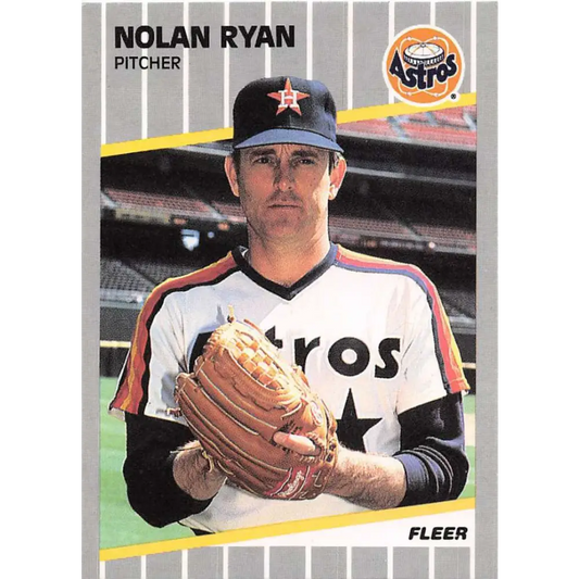 1989 Fleer #368 Nolan Ryan EX Excellent Houston Astros Baseball Card  Image 1