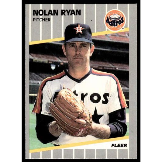 1989 Fleer #368 Nolan Ryan EX/NM Houston Astros Baseball Card Image 1