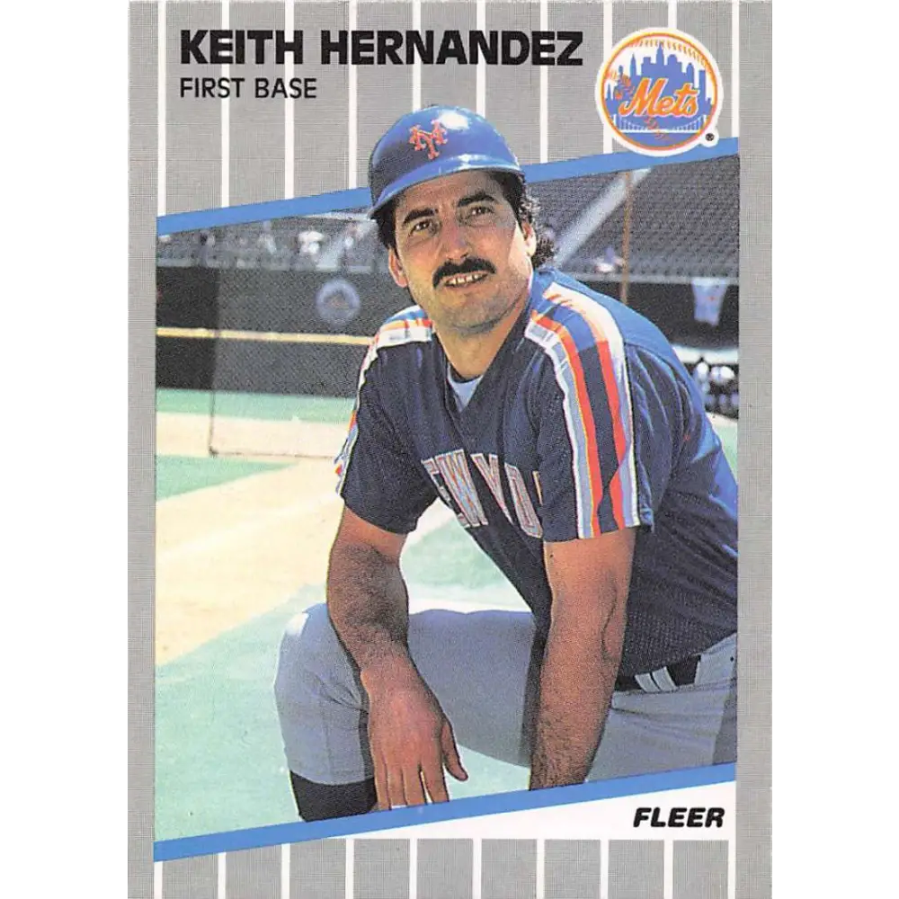 1989 Fleer #37 Keith Hernandez EX Excellent New York Mets Baseball Card  Image 1