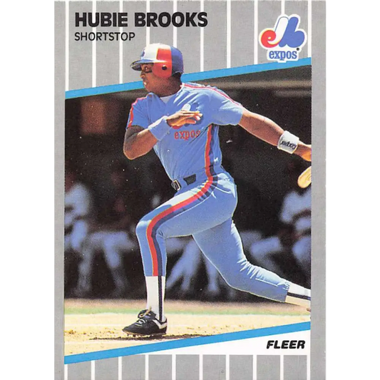 1989 Fleer #371 Hubie Brooks EX Excellent Montreal Expos Baseball Card  Image 1