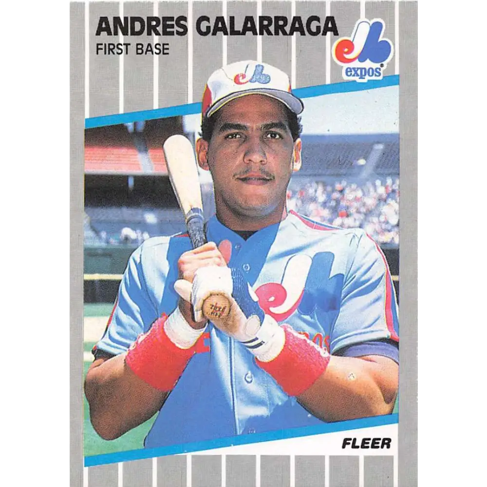 1989 Fleer #376 Andres Galarraga EX Excellent Montreal Expos Baseball Card  Image 1
