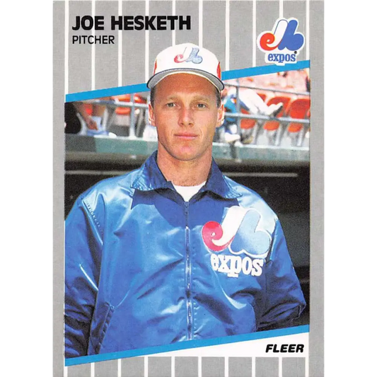 1989 Fleer #378 Joe Hesketh EX Excellent Montreal Expos Baseball Card  Image 1