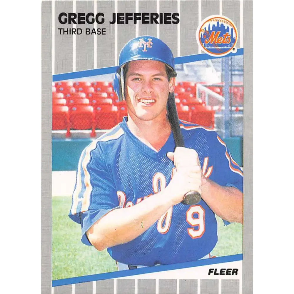 1989 Fleer #38 Gregg Jefferies EX Excellent New York Mets Baseball Card  Image 1