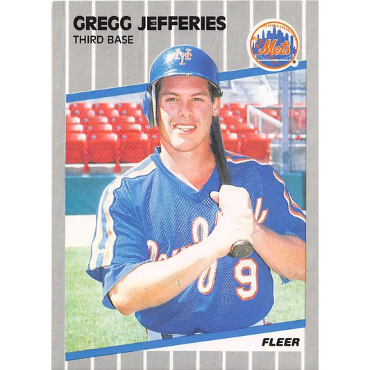 1989 Fleer #38 Gregg Jefferies EX Excellent New York Mets Baseball Card  Image 1