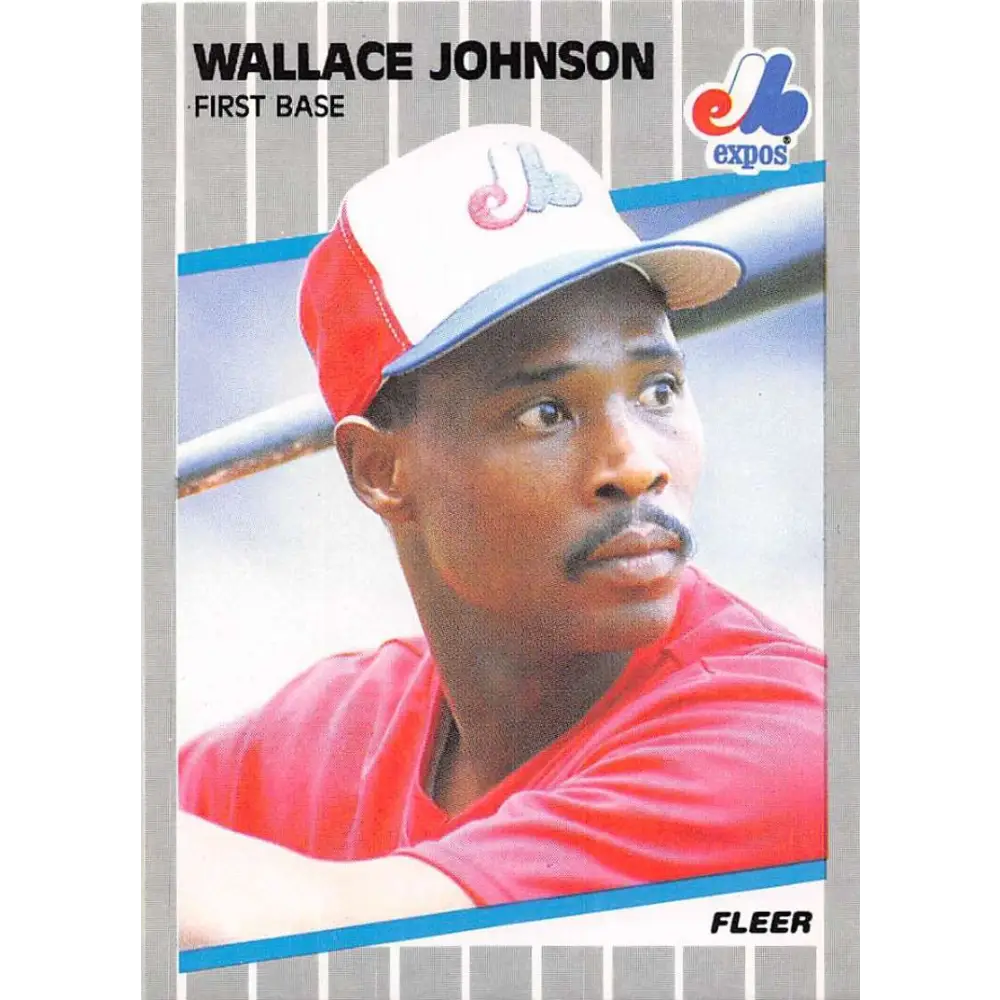 1989 Fleer #382 Wallace Johnson EX Excellent Montreal Expos Baseball Card  Image 1