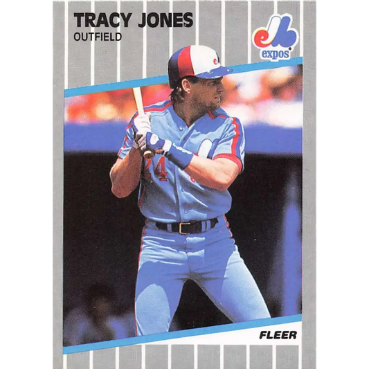 1989 Fleer #383 Tracy Jones EX Excellent Montreal Expos Baseball Card  Image 1