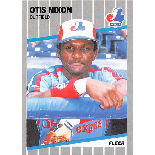 1989 Fleer #387 Otis Nixon EX Excellent Montreal Expos Baseball Card  Image 1