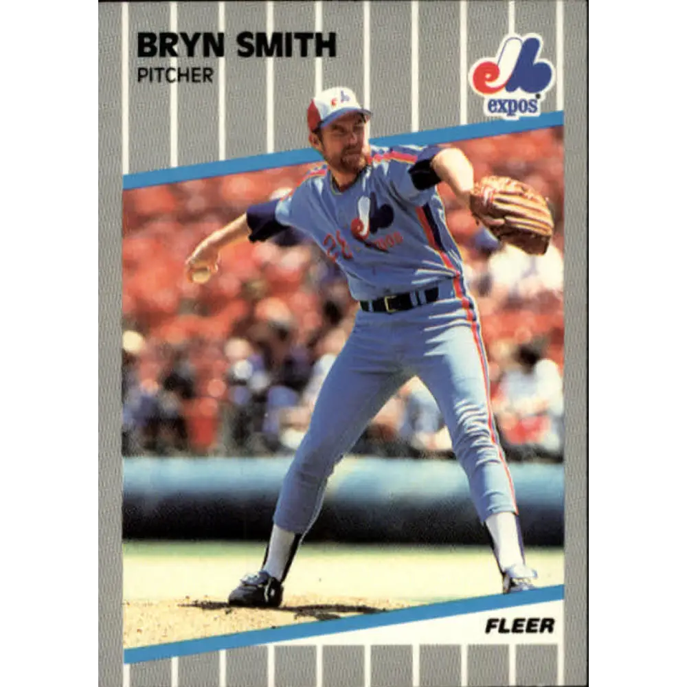 1989 Fleer #394 Bryn Smith EX Excellent Montreal Expos Baseball Card  Image 1