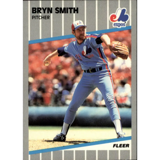 1989 Fleer #394 Bryn Smith EX Excellent Montreal Expos Baseball Card  Image 1