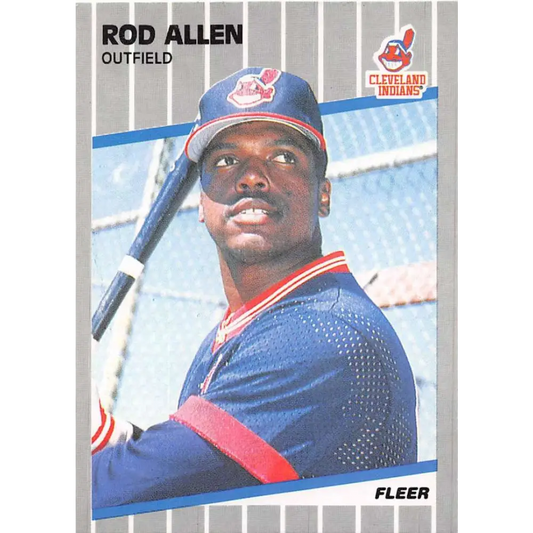1989 Fleer #397 Rod Allen EX Excellent Cleveland Indians Baseball Card  Image 1