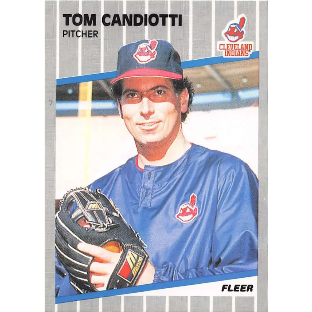 1989 Fleer #399 Tom Candiotti EX Excellent Cleveland Indians Baseball Card  Image 1