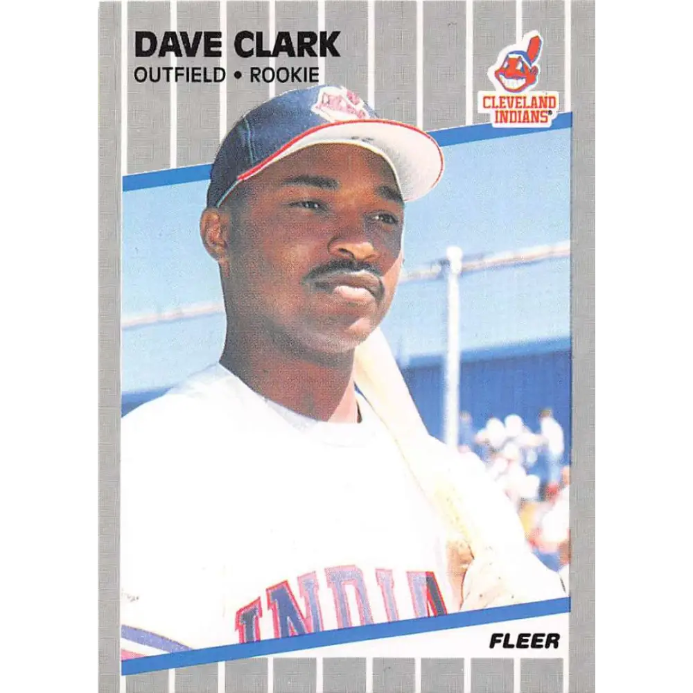1989 Fleer #402 Dave Clark EX Excellent Cleveland Indians Baseball Card  Image 1