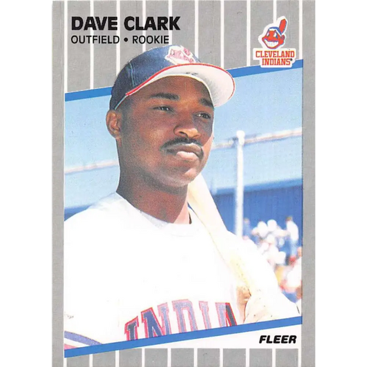 1989 Fleer #402 Dave Clark EX Excellent Cleveland Indians Baseball Card  Image 1