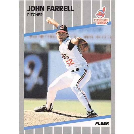 1989 Fleer #403 John Farrell EX Excellent Cleveland Indians Baseball Card  Image 1