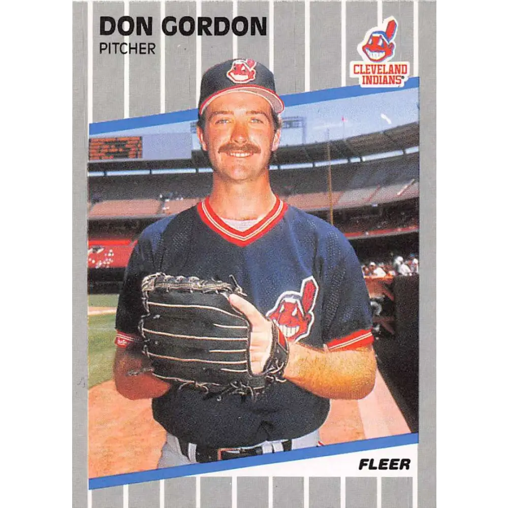 1989 Fleer #405 Don Gordon EX Excellent Cleveland Indians Baseball Card  Image 1