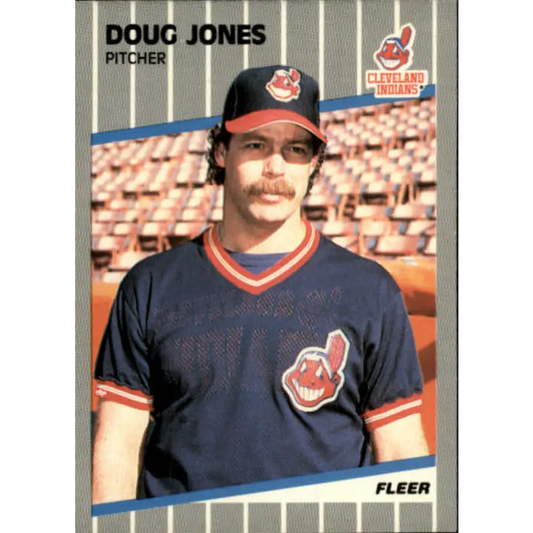 1989 Fleer #409 Doug Jones EX Excellent Cleveland Indians Baseball Card  Image 1