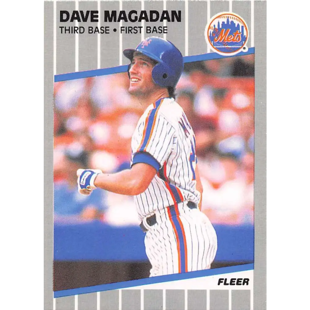 1989 Fleer #41 Dave Magadan EX Excellent New York Mets Baseball Card  Image 1