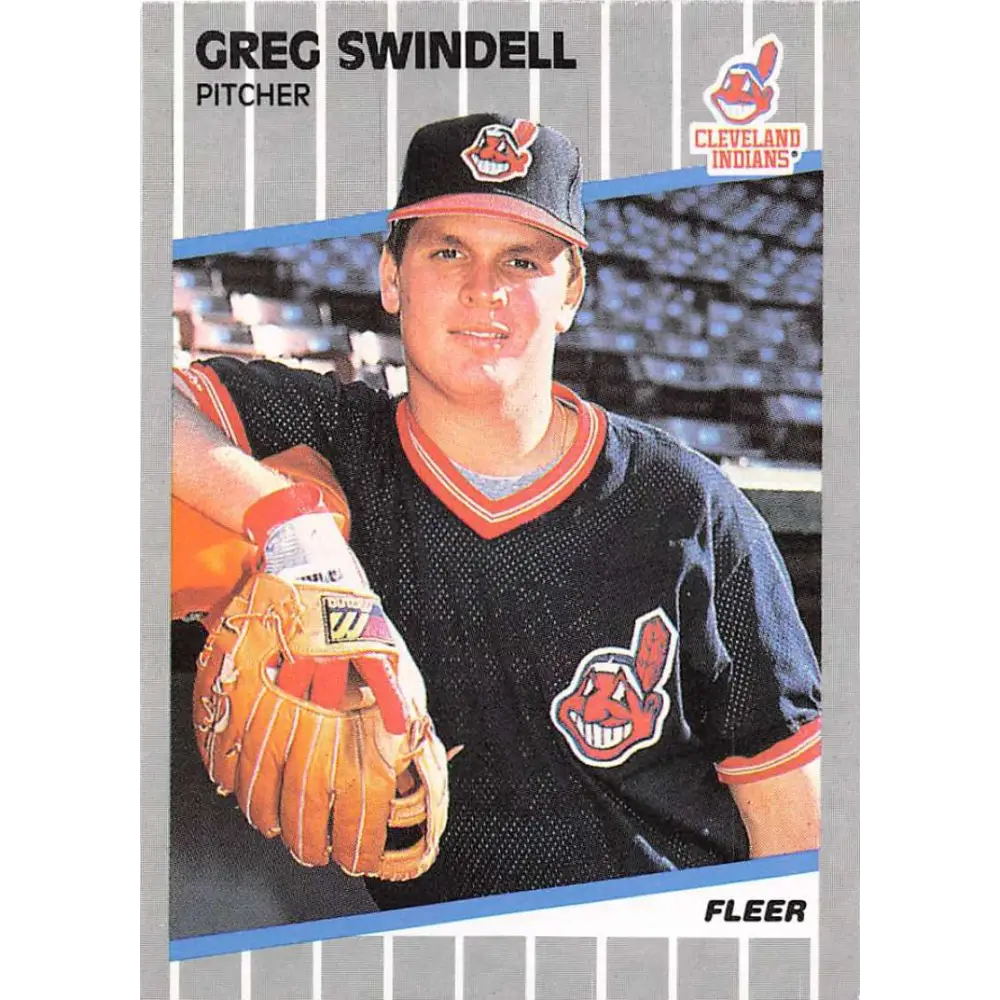 1989 Fleer #413 Greg Swindell EX Excellent Cleveland Indians Baseball Card  Image 1