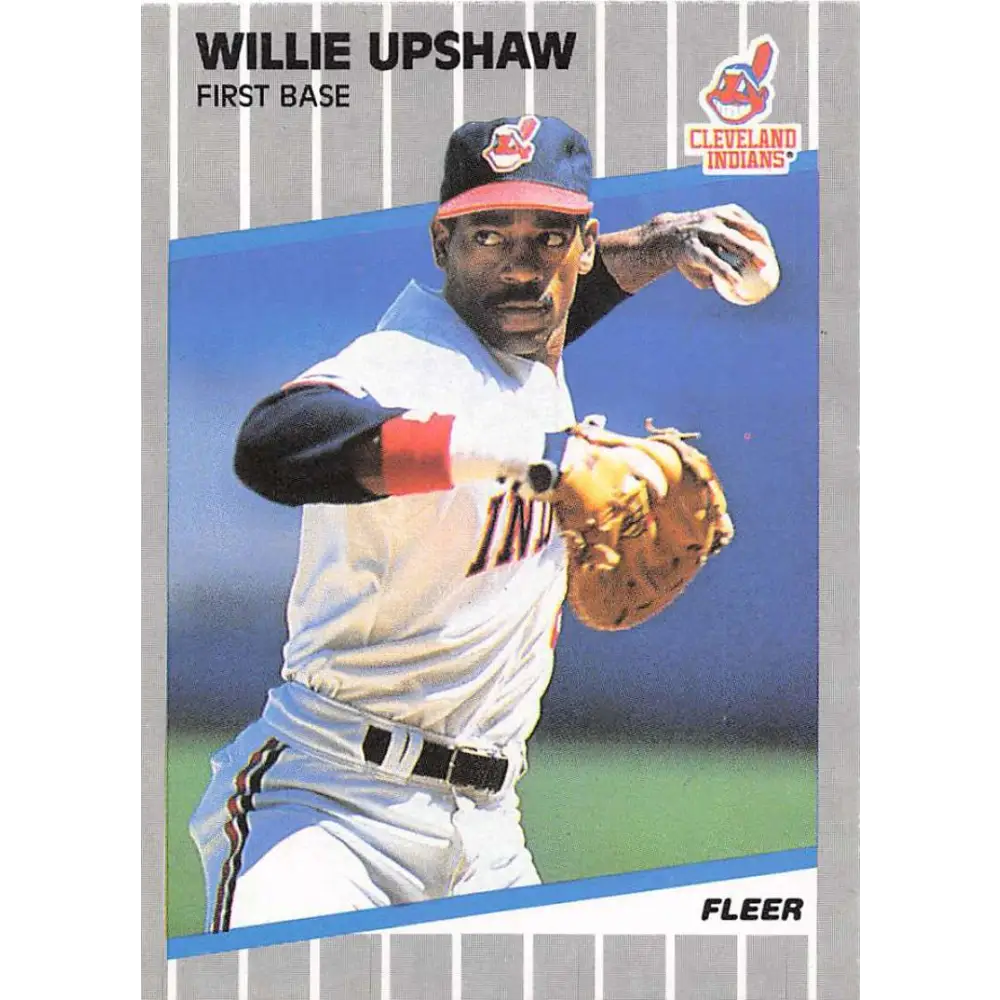 1989 Fleer #415 Willie Upshaw EX Excellent Cleveland Indians Baseball Card  Image 1