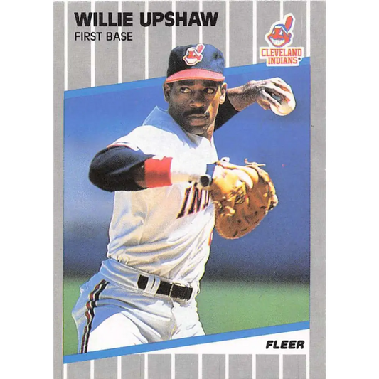 1989 Fleer #415 Willie Upshaw EX Excellent Cleveland Indians Baseball Card  Image 1
