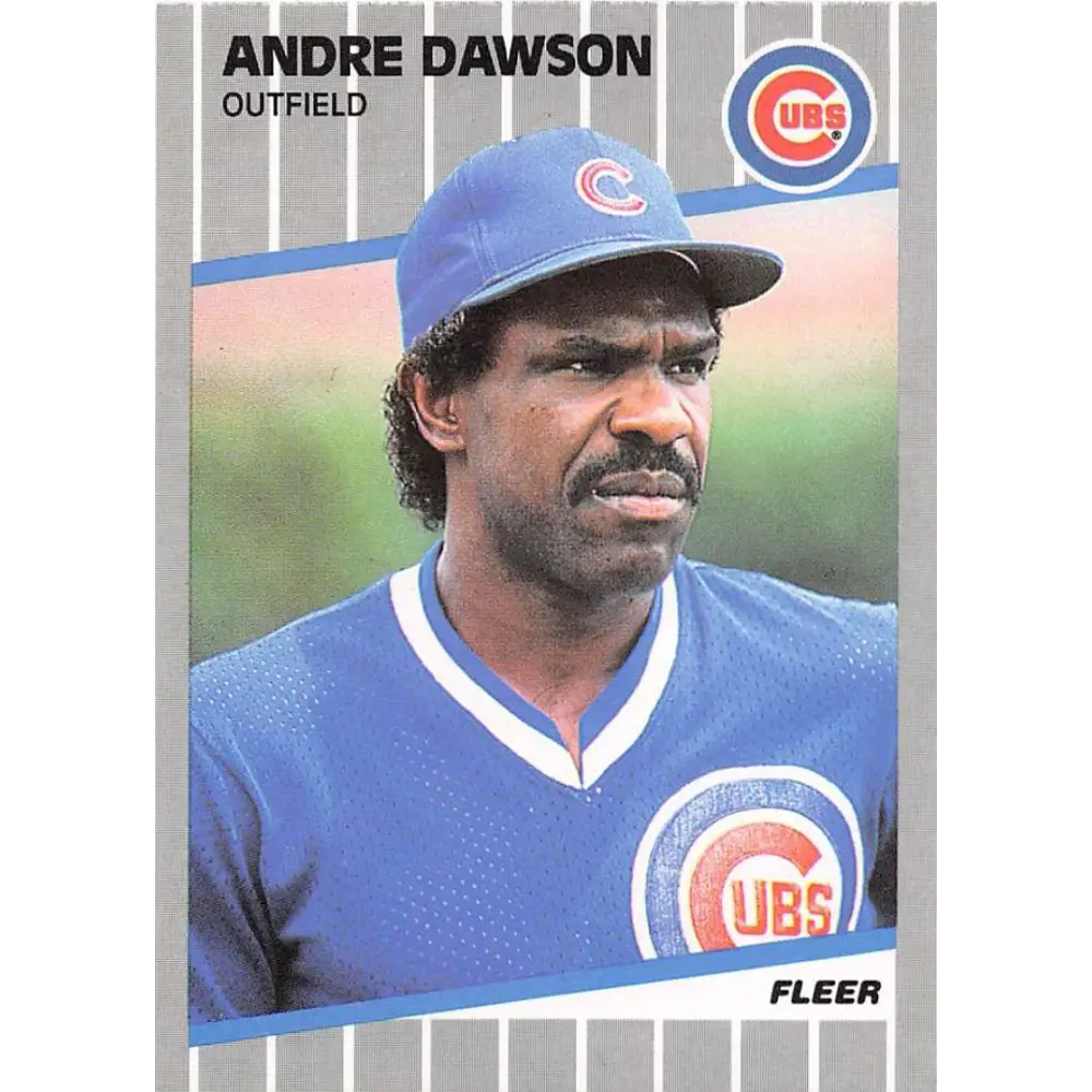 1989 Fleer #422 Andre Dawson EX Excellent Chicago Cubs Baseball Card  Image 1