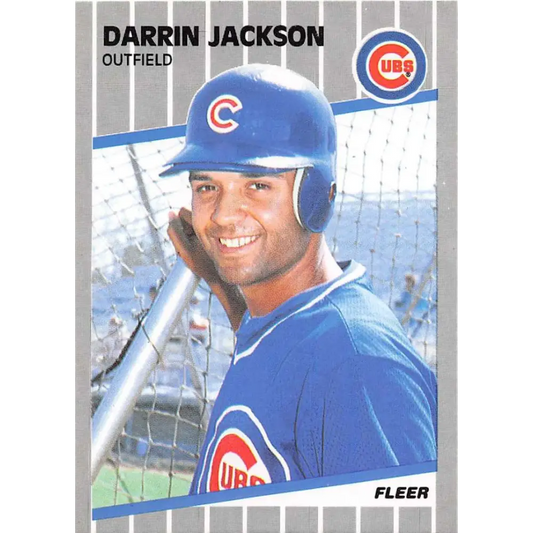 1989 Fleer #428 Darrin Jackson EX Excellent Chicago Cubs Baseball Card  Image 1