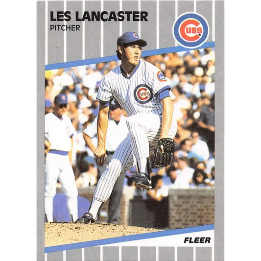 1989 Fleer #429 Les Lancaster EX Excellent Chicago Cubs Baseball Card  Image 1