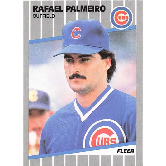 1989 Fleer #434 Rafael Palmeiro EX Excellent Chicago Cubs Baseball Card  Image 1