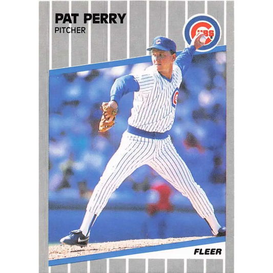 1989 Fleer #435 Pat Perry EX Excellent Chicago Cubs Baseball Card  Image 1