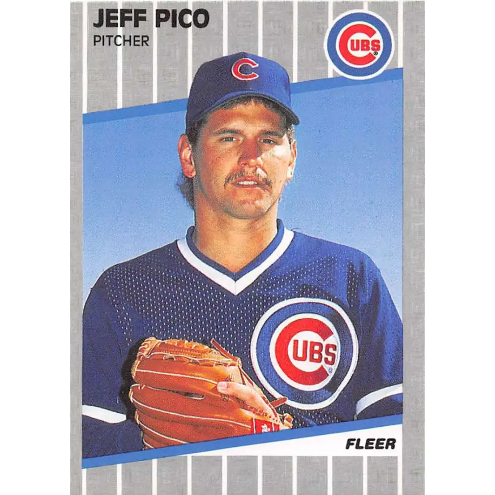 1989 Fleer #436 Jeff Pico EX Excellent Chicago Cubs Baseball Card  Image 1