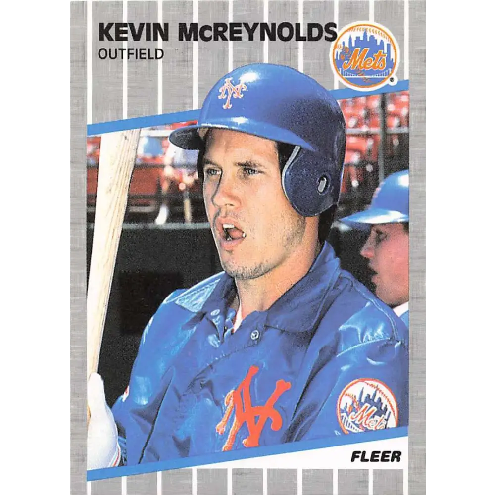 1989 Fleer #44 Kevin McReynolds EX Excellent New York Mets Baseball Card  Image 1