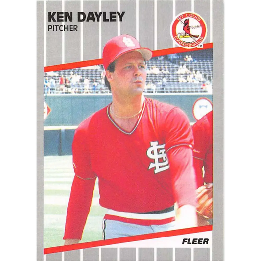1989 Fleer #448 Ken Dayley EX Excellent St. Louis Cardinals Baseball Card  Image 1